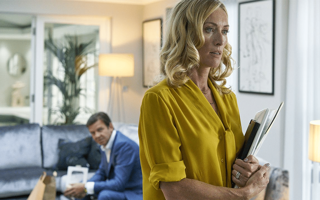 Jason Hughes and Victoria Smurfit star as Vince Whitman and Maya Whitman in Marcella series 2 episode 3