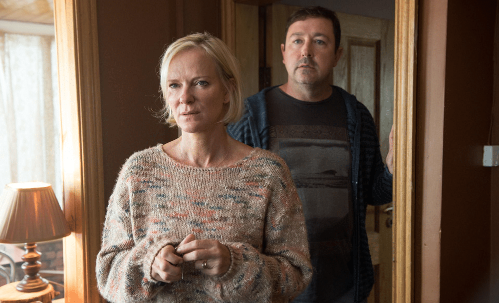 Hermione Norris and Daniel Ryan star as Alice Moffat and Phil Collins in Innocent episode 2