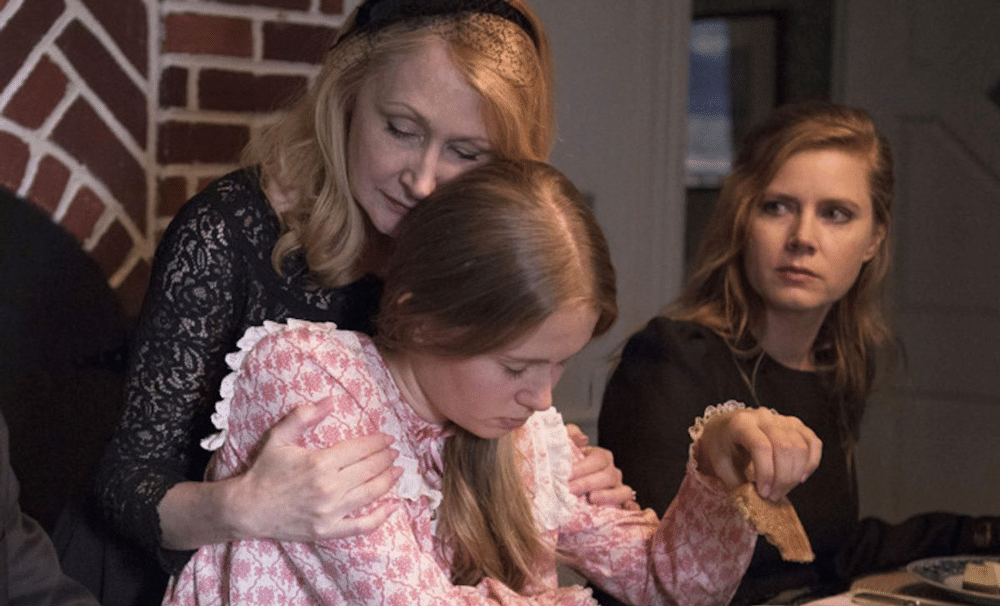 Patricia Clarkson, Eliza Scanlen and Amy Adams star as Adora, Amma and Camille in Sharp Objects episode 3