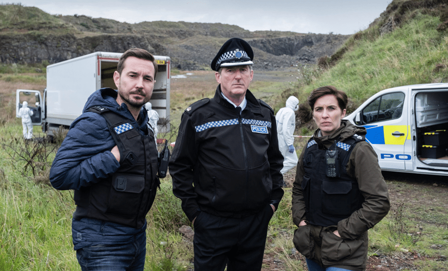 Martin Compston, Adrian Dunbar and Vicky McClure star in Line of Duty series 5 episode 3. Read our review here