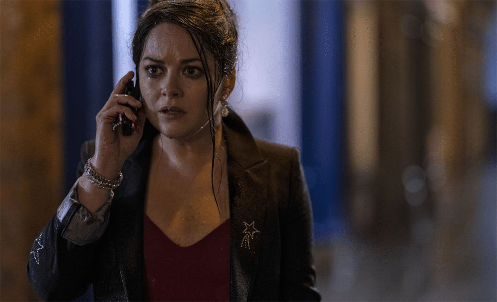 Sarah Greene and Detective Cassie Maddox in BBC One's Dublin Murders episode 7