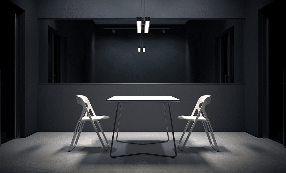 Image of a police interview room for questioning witnesses and suspects