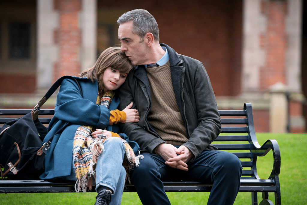 James Nesbitt and Lola Petticrew star as DCI Tom Brannick and Izzy Brannick in Bloodlands episode 1
