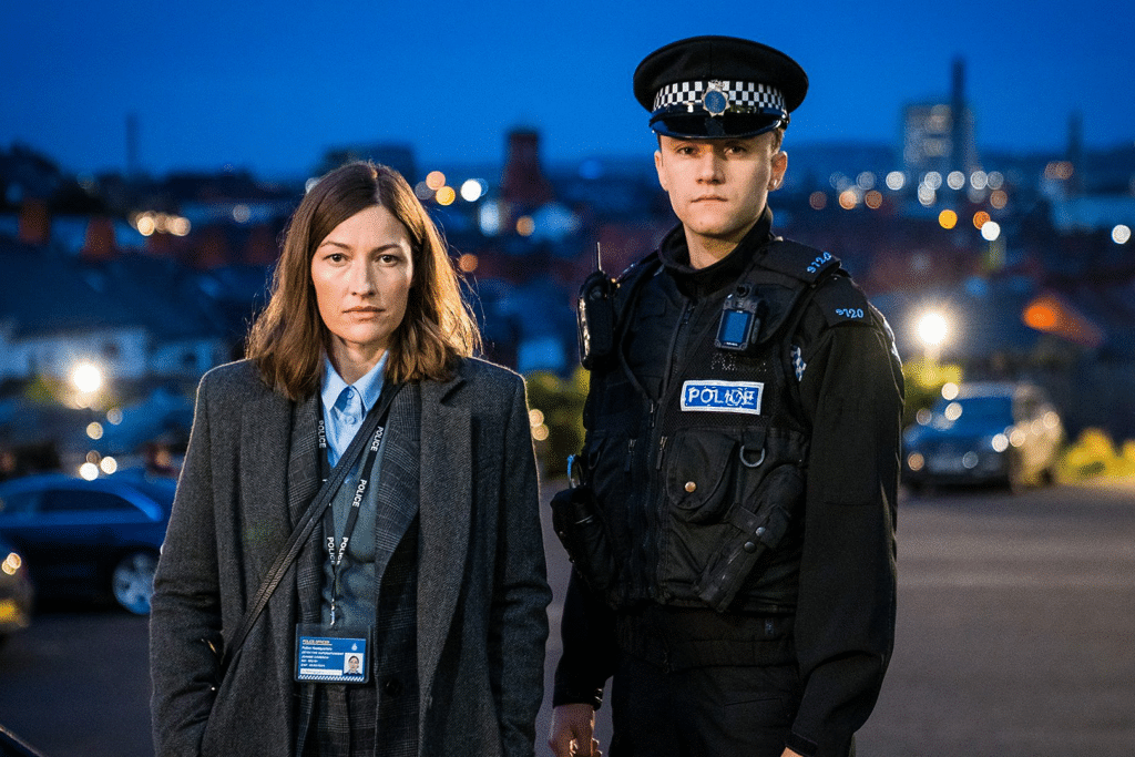 Kelly Macdonald and Gregory Piper star as DCI Joanne Davidson and PC Ryan Pilkington in Line of Duty series 6 episode 5