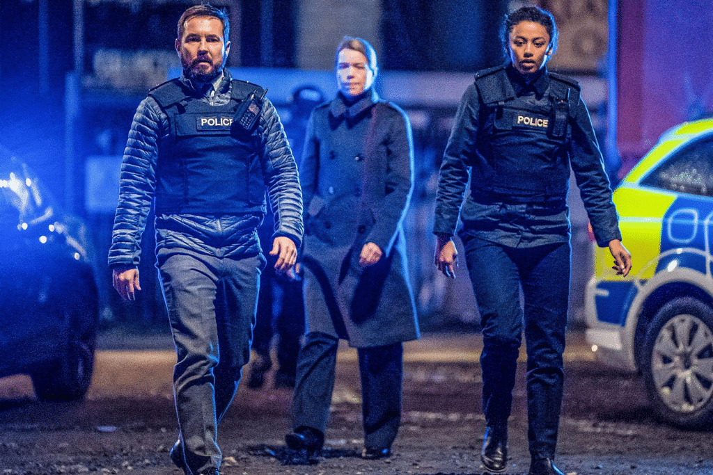 Martin Compston, Anna Maxwell Martin and Shalom Brune-Franklin star in Line of Duty series 6 episode 6