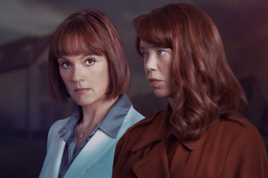 Anna Maxwell Martin and Rachel Stirling star as Theresa and Helen in Hollington Drive episode 1