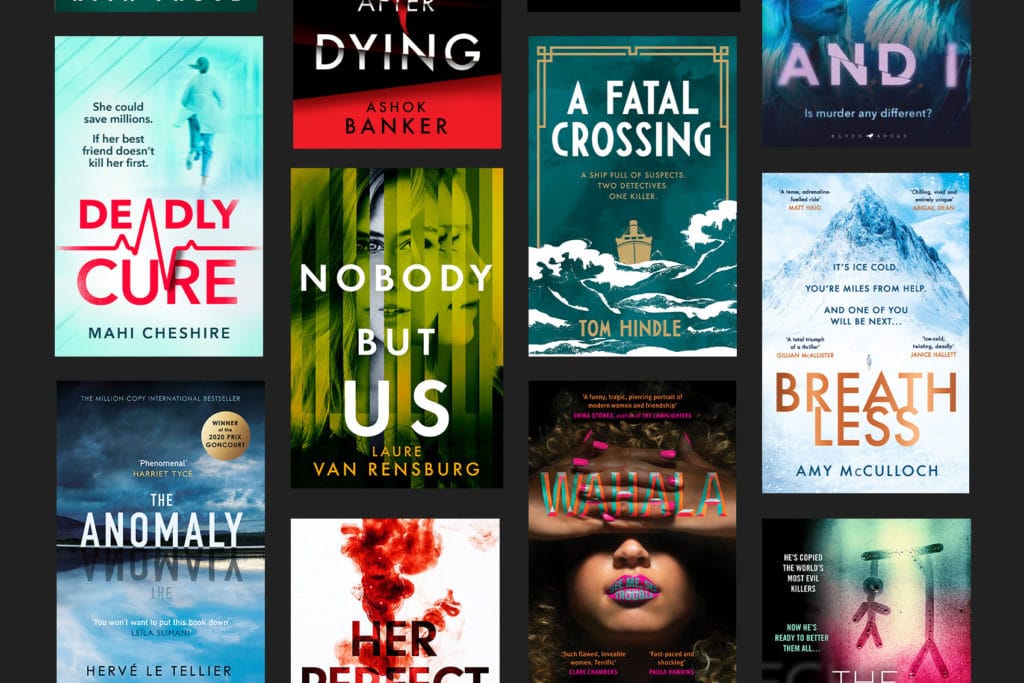 Image showing some of the best debut crime novels coming our way in 2022, including Nobody But Us Deadly Cure, Wahala and A Fatal Crossing