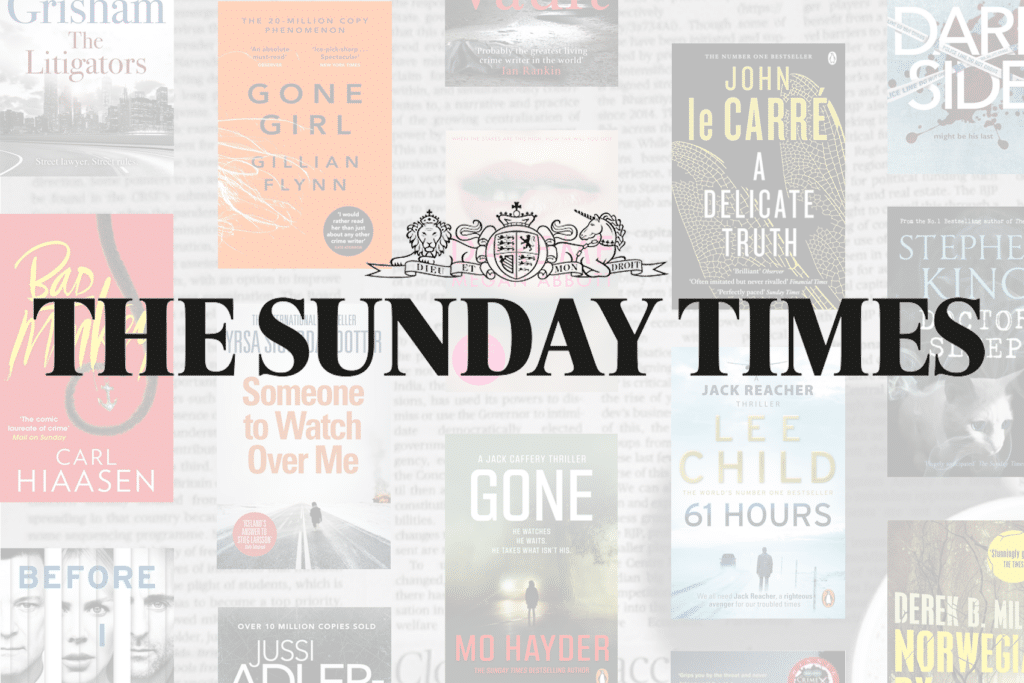 Header Image featuring the Sunday Times logo and a selection of books from the Sunday Times Best Crime Books list