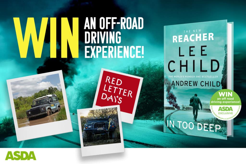 In Too Deep Competition - image of book and 'Win an off-road driving experience!'